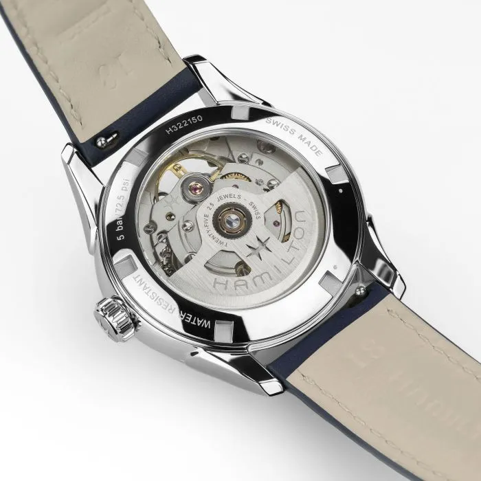 Hamilton Jazzmaster Open Heart Auto Mavi H32215642 detay görseli 5