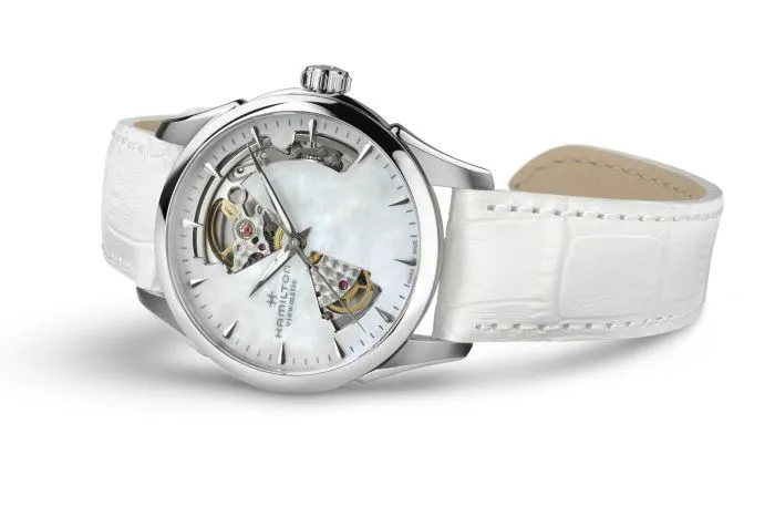 Hamilton Jazzmaster Open Heart Auto Mother Of Pearl H32215890 detay görseli 2