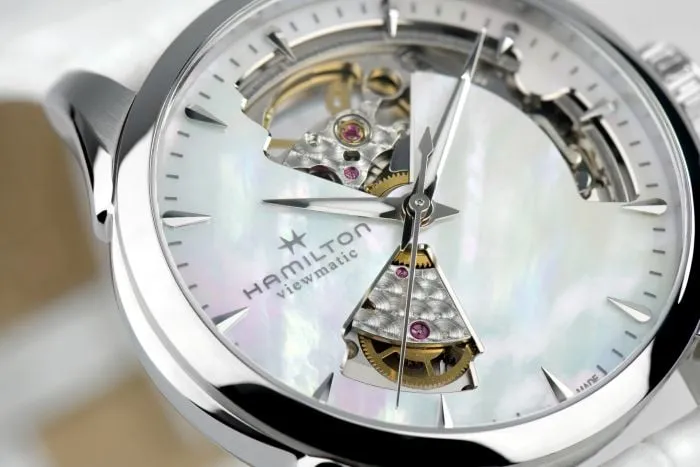 Hamilton Jazzmaster Open Heart Auto Mother Of Pearl H32215890 detay görseli 3