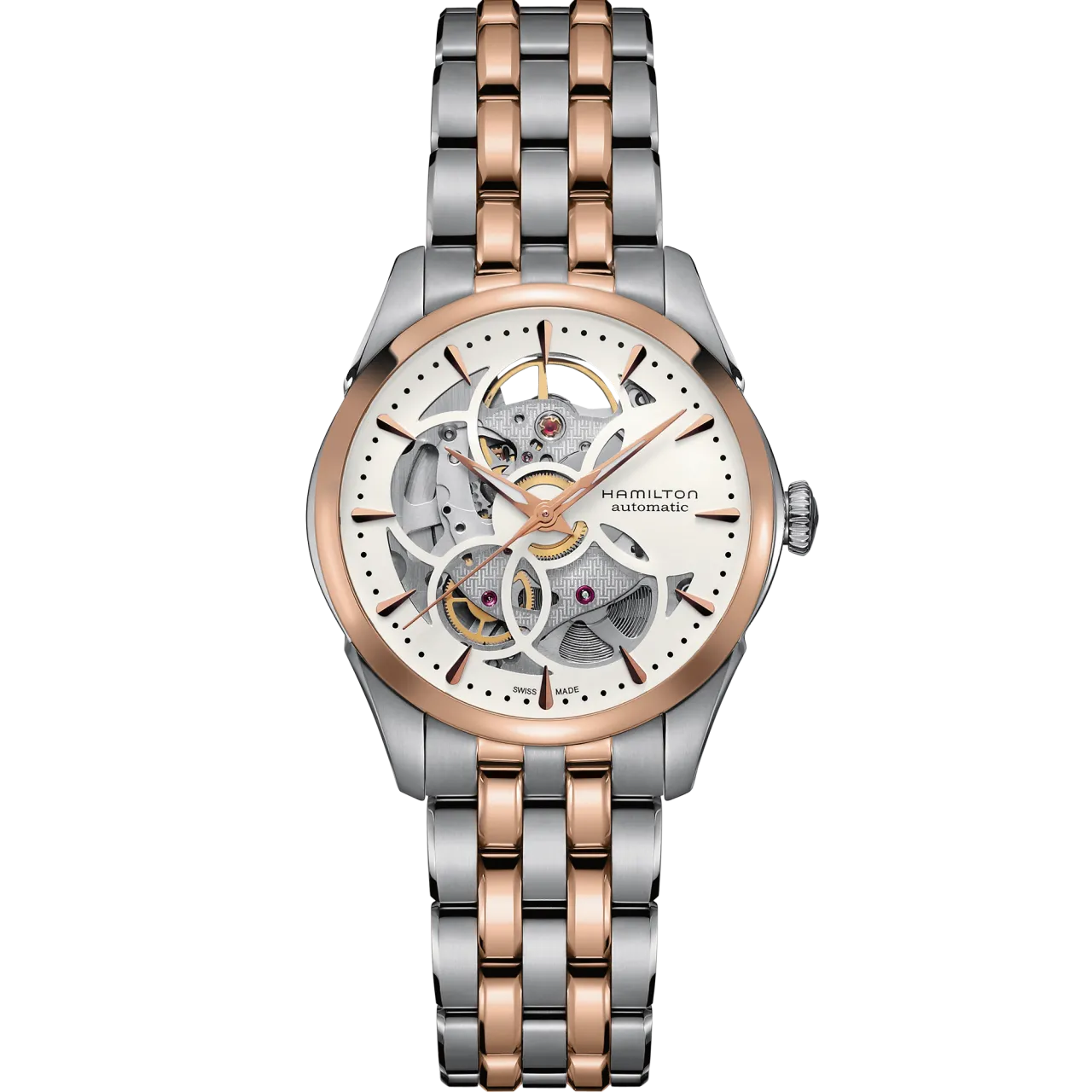Hamilton Jazzmaster Viewmatic Skeleton Lady Auto Otomatik Beyaz H32425251 detay görseli 1
