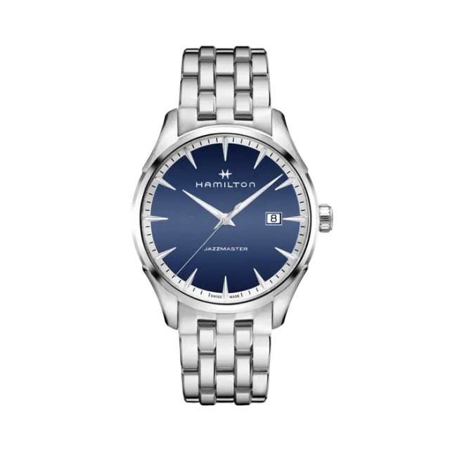 Beğenmek için çift tıkla Hamilton Jazzmaster Gent Quartz Mavi H32451141 Görsel 1
