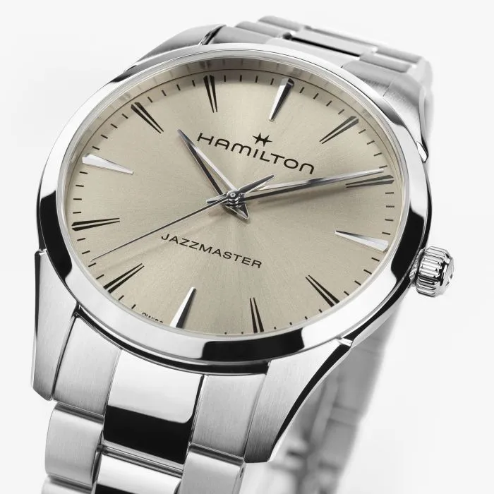 Hamilton Jazzmaster Quartz Beige H32461121 detay görseli 3
