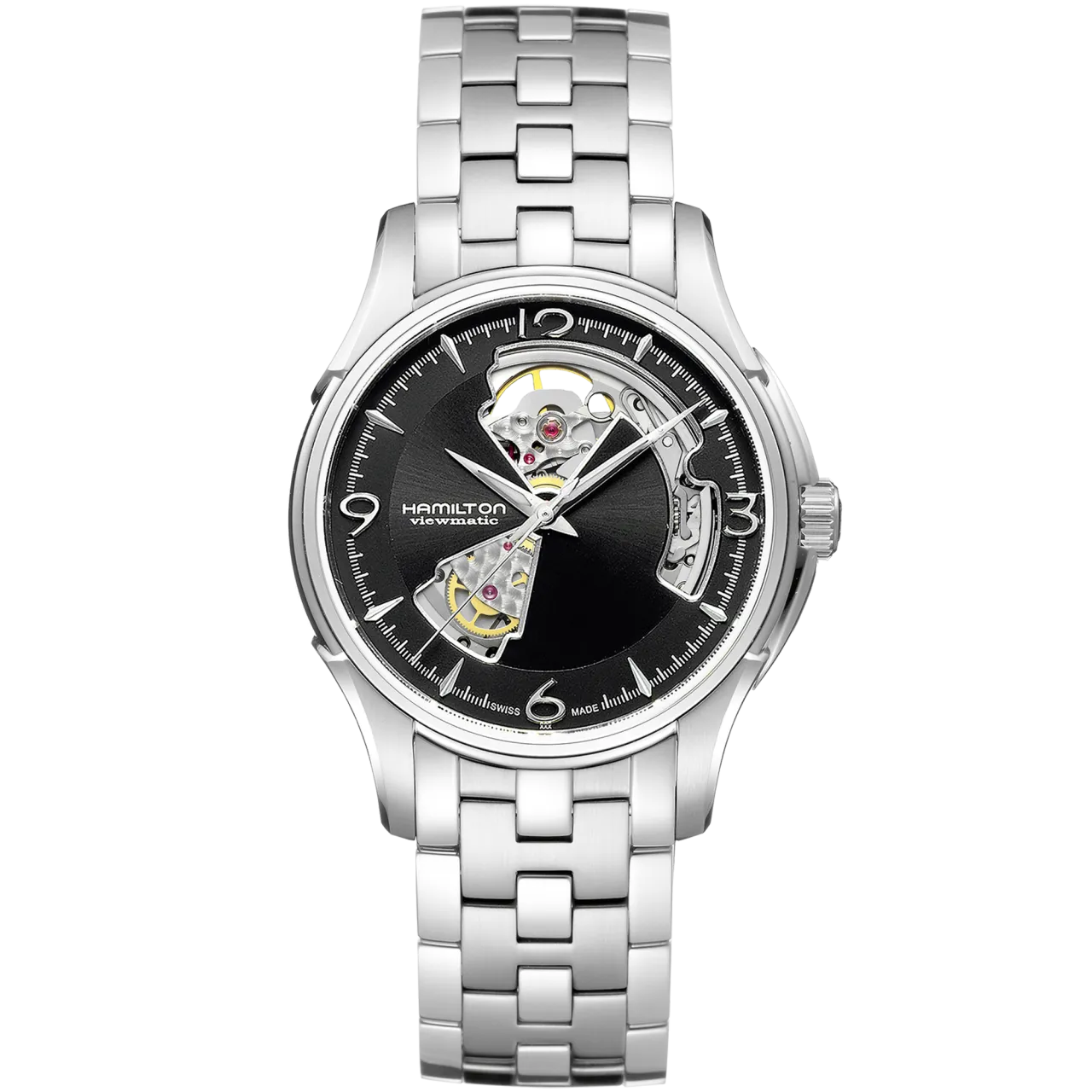 Hamilton Jazzmaster Open Heart Auto Otomatik Siyah H32565135 detay görseli 1
