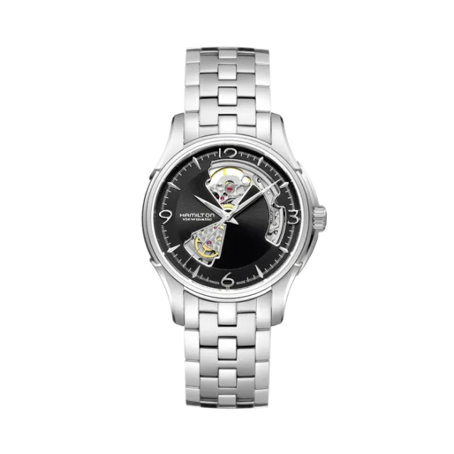 Beğenmek için çift tıkla Hamilton Jazzmaster Open Heart Auto Otomatik Siyah H32565135 Görsel 1