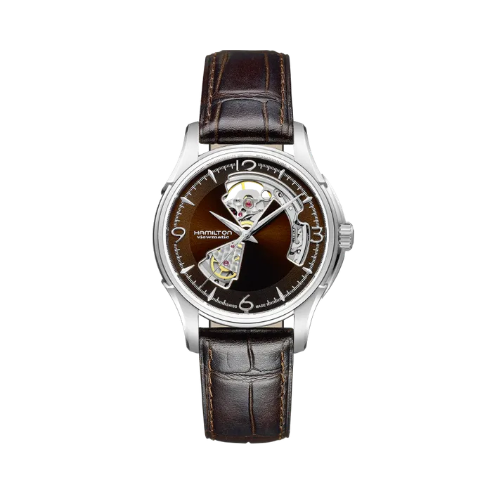 Hamilton Jazzmaster Open Heart Auto Otomatik Kahverengi H32565595