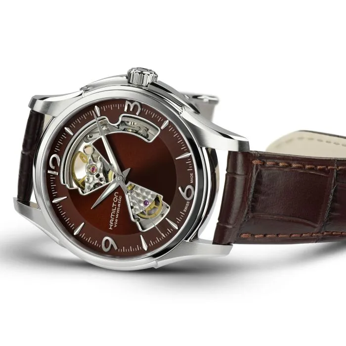 Hamilton Jazzmaster Open Heart Auto Otomatik Kahverengi H32565595 detay görseli 2