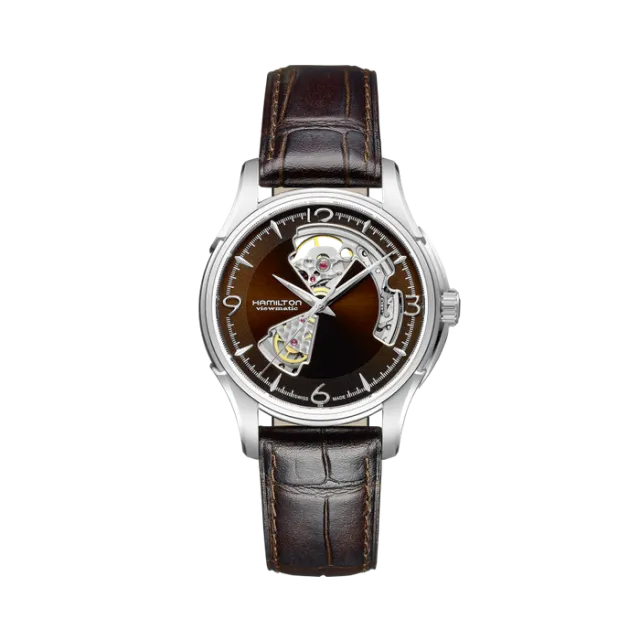 Beğenmek için çift tıkla Hamilton Jazzmaster Open Heart Auto Otomatik Kahverengi H32565595 Görsel 1