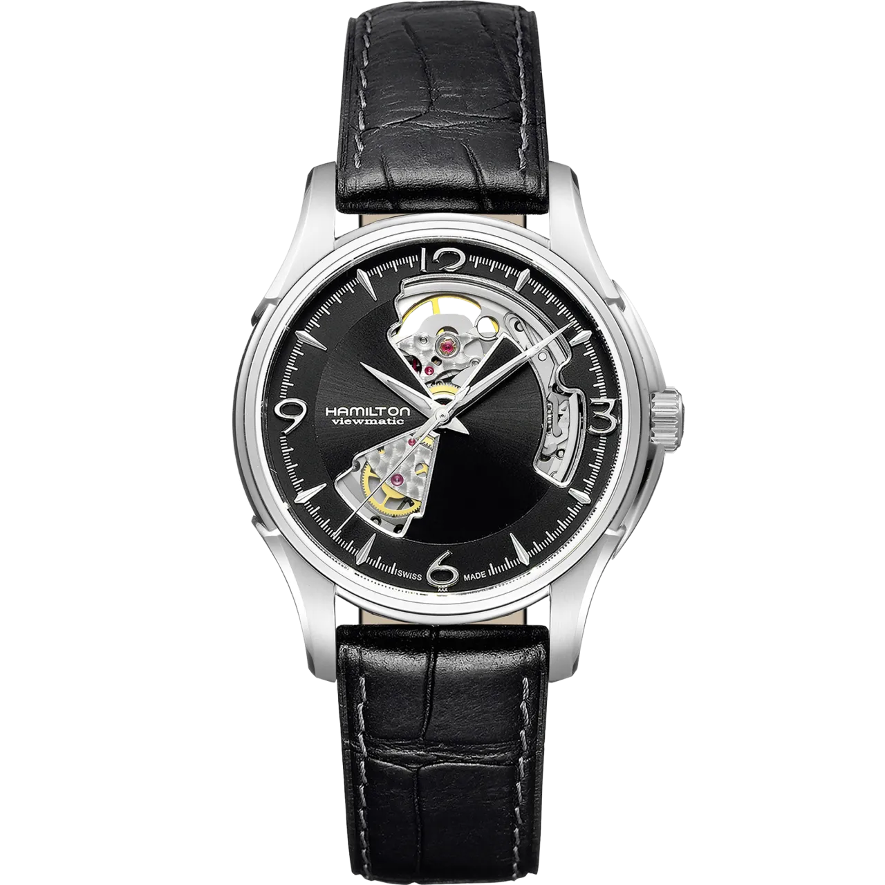 Hamilton Jazzmaster Open Heart Auto Otomatik Siyah H32565735 detay görseli 1