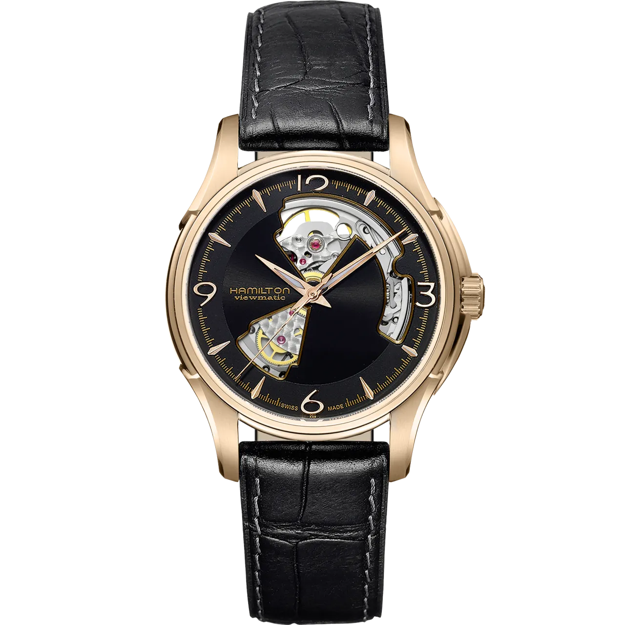 Hamilton Jazzmaster Open Heart Auto Siyah H32575735 detay görseli 1