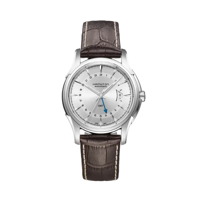 Beğenmek için çift tıkla Hamilton Jazzmaster Traveler GMT Auto Silver H32585551 Görsel 1