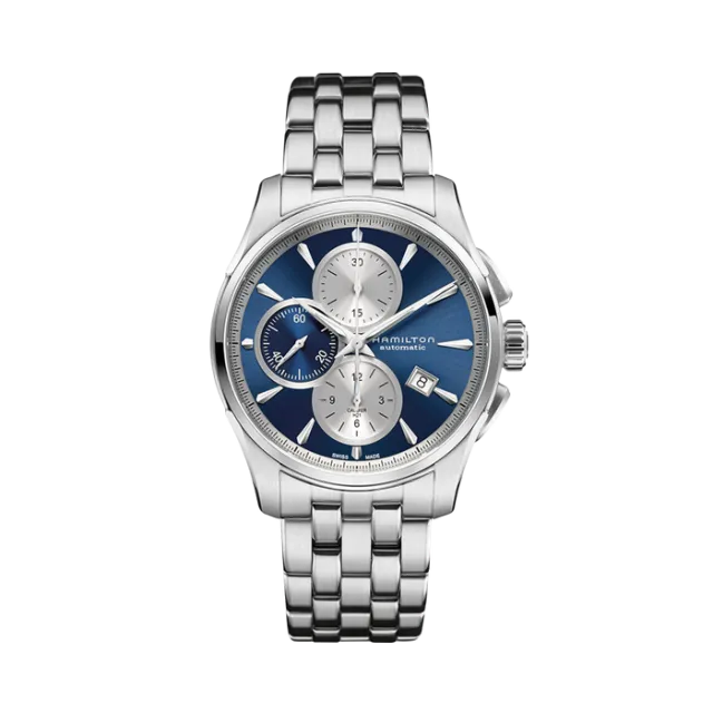 Beğenmek için çift tıkla Hamilton Jazzmaster Auto Chrono Otomatik Mavi H32596141 Görsel 1