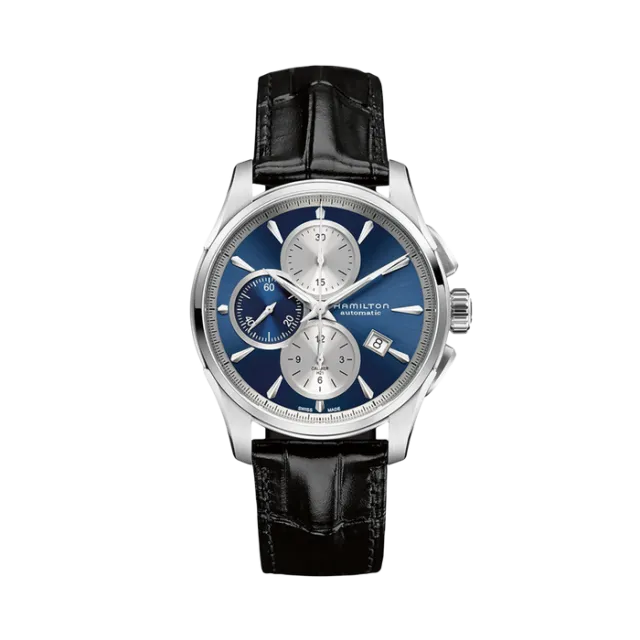 Beğenmek için çift tıkla Hamilton Jazzmaster Auto Chrono Blue H32596741 Görsel 1