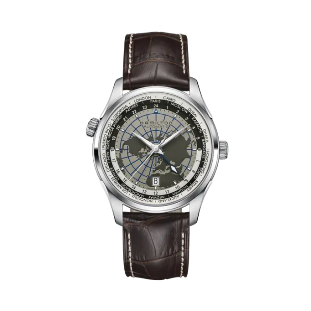 Beğenmek için çift tıkla Hamilton Jazzmaster GMT Auto Grey H32605581 Görsel 1