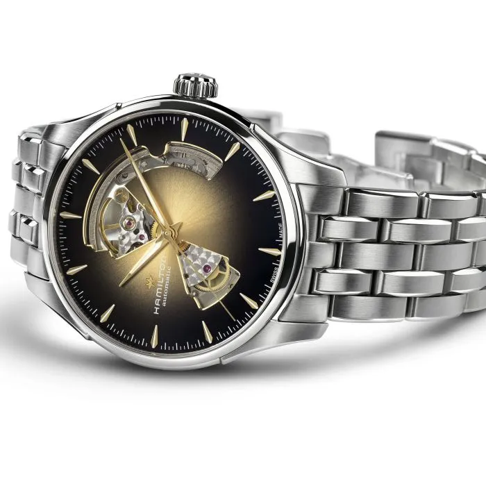 Hamilton Jazzmaster Open Heart Auto Champagne H32675101 detay görseli 3