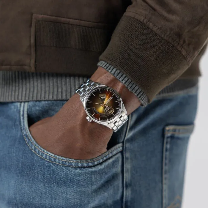 Hamilton Jazzmaster Open Heart Auto 40mm Silver H32675181 detay görseli 4