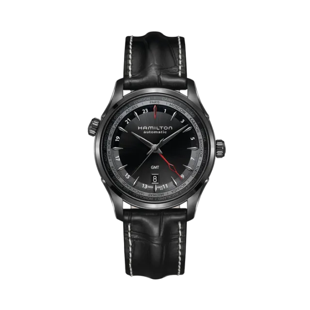 Beğenmek için çift tıkla Hamilton Jazzmaster GMT Full Black Limited Edition Otomatik Siyah H32685731 Görsel 1