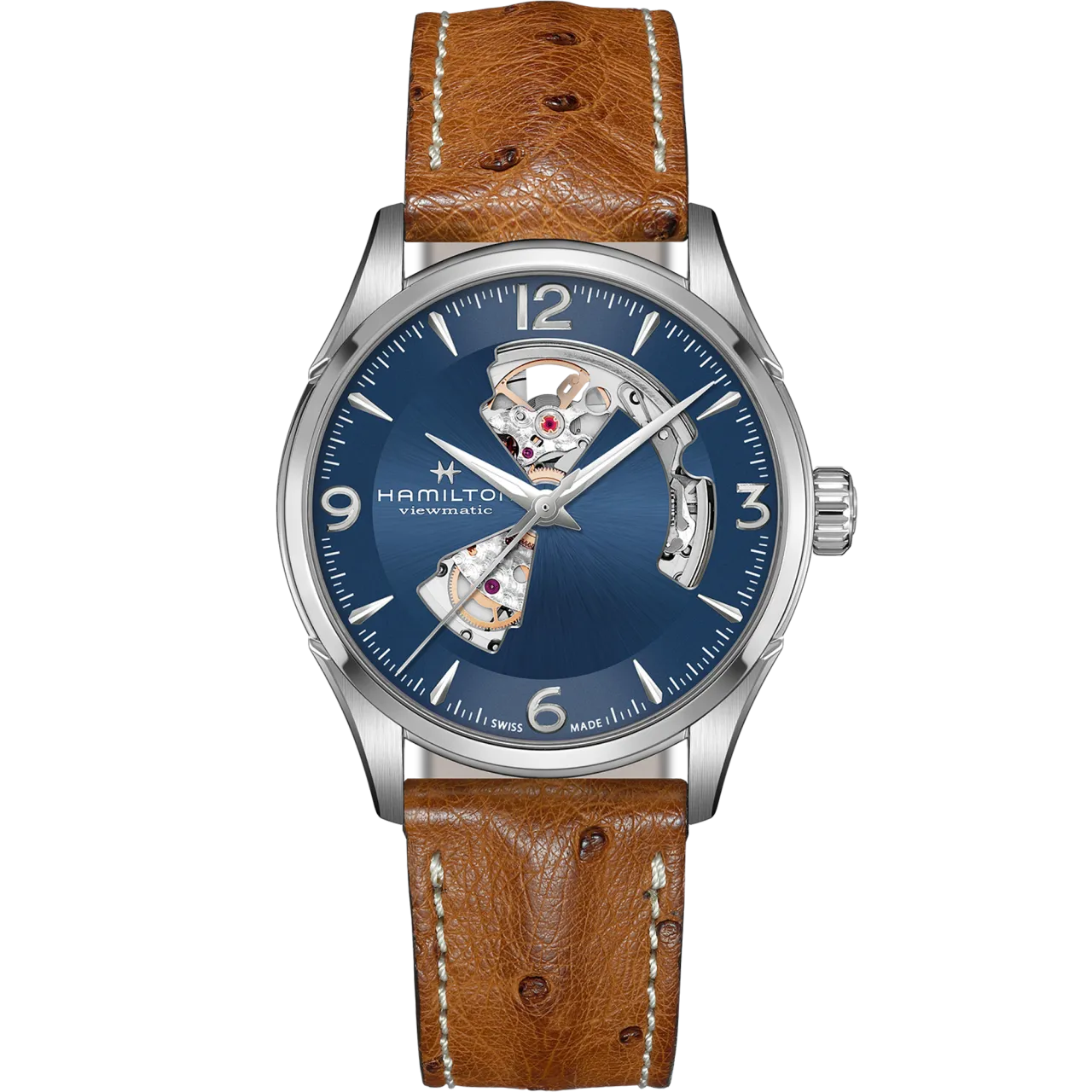 Hamilton Jazzmaster Open Heart Auto Otomatik Mavi H32705041 detay görseli 1