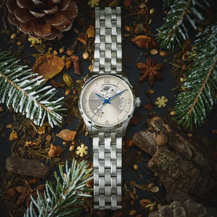 Hamilton Jazzmaster Open Heart Auto Beige H32705121 detay görseli 1