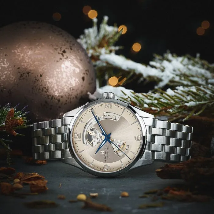 Hamilton Jazzmaster Open Heart Auto Beige H32705121 detay görseli 2