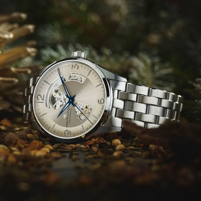 Hamilton Jazzmaster Open Heart Auto Beige H32705121 detay görseli 3