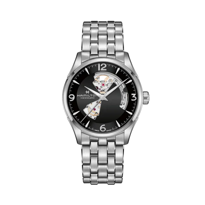 Hamilton Jazzmaster Open Heart Auto Otomatik Siyah H32705131