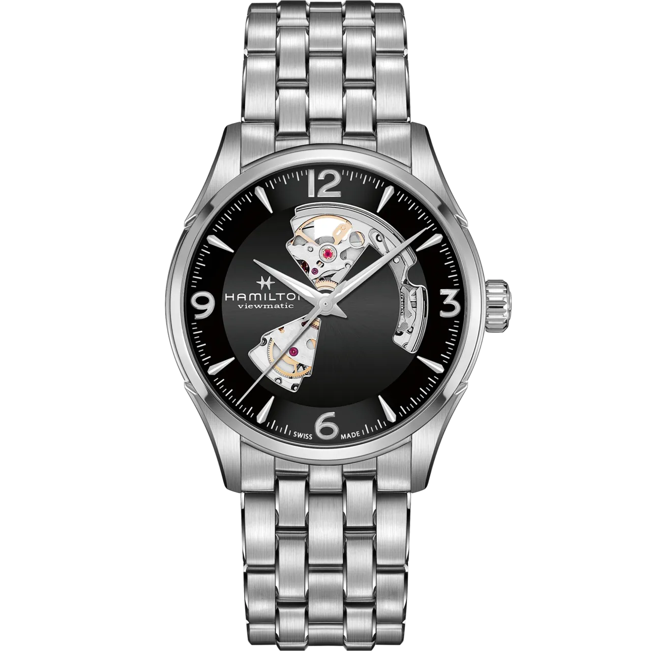 Hamilton Jazzmaster Open Heart Auto Otomatik Siyah H32705131 detay görseli 1