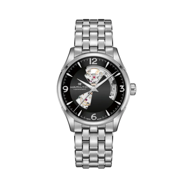 Beğenmek için çift tıkla Hamilton Jazzmaster Open Heart Auto Otomatik Siyah H32705131 Görsel 1