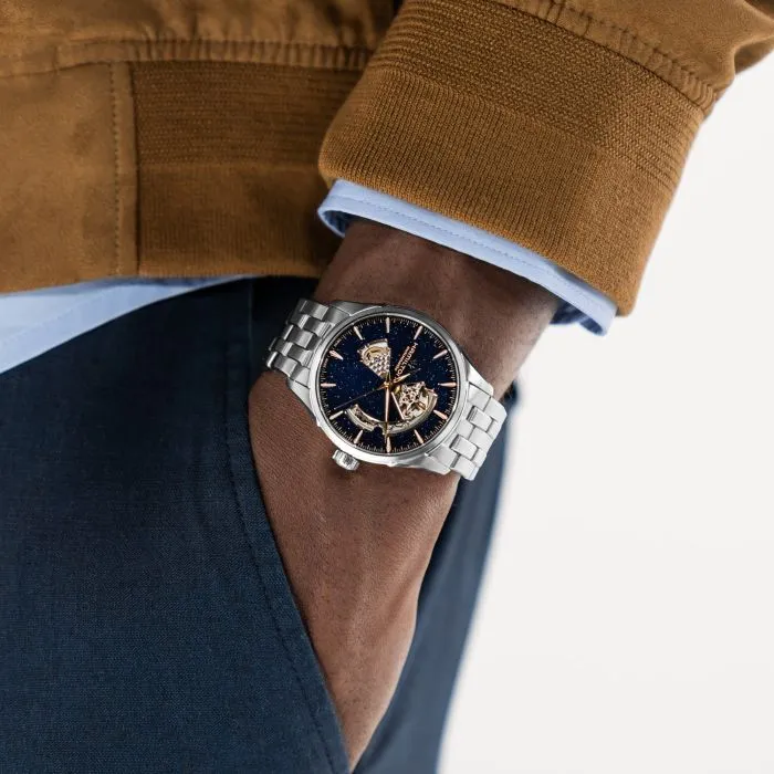 Hamilton Jazzmaster Open Heart Auto Blue Aventurine H32705140 detay görseli 4