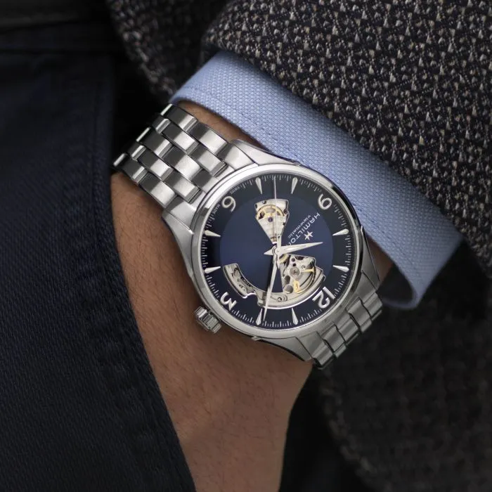 Hamilton Jazzmaster Open Heart Auto Blue H32705141 detay görseli 4