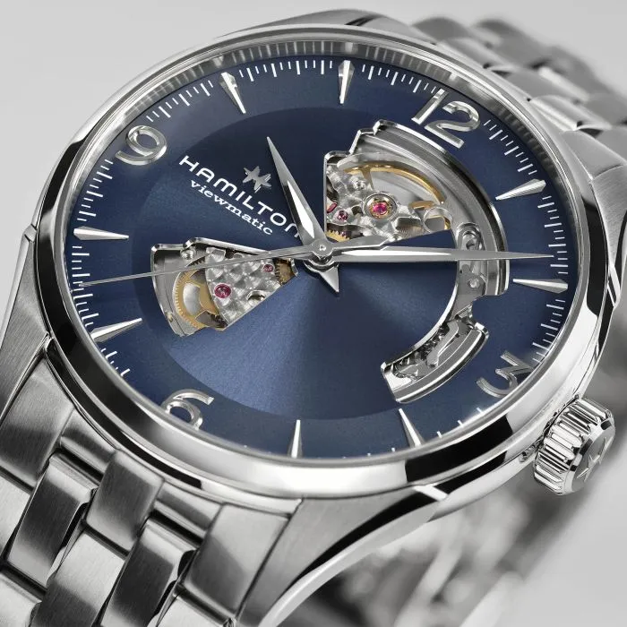 Hamilton Jazzmaster Open Heart Auto Blue H32705141 detay görseli 2