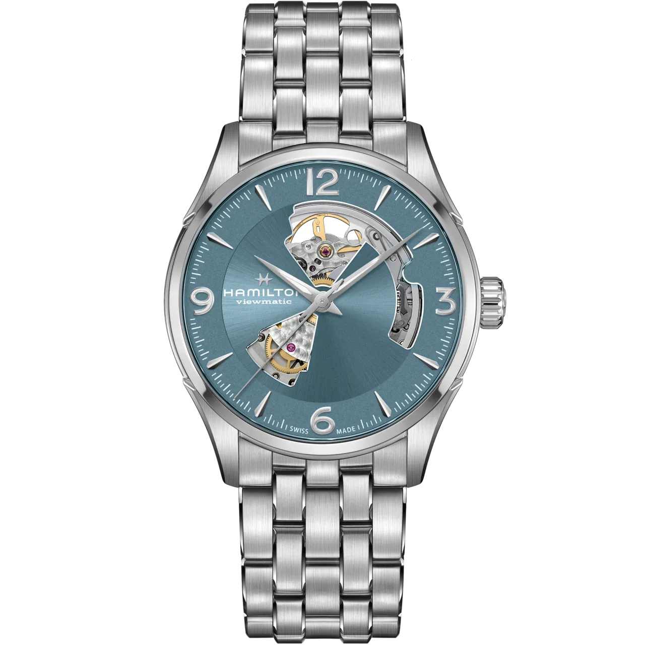 Hamilton Jazzmaster Open Heart Auto Blue H32705142 detay görseli 1