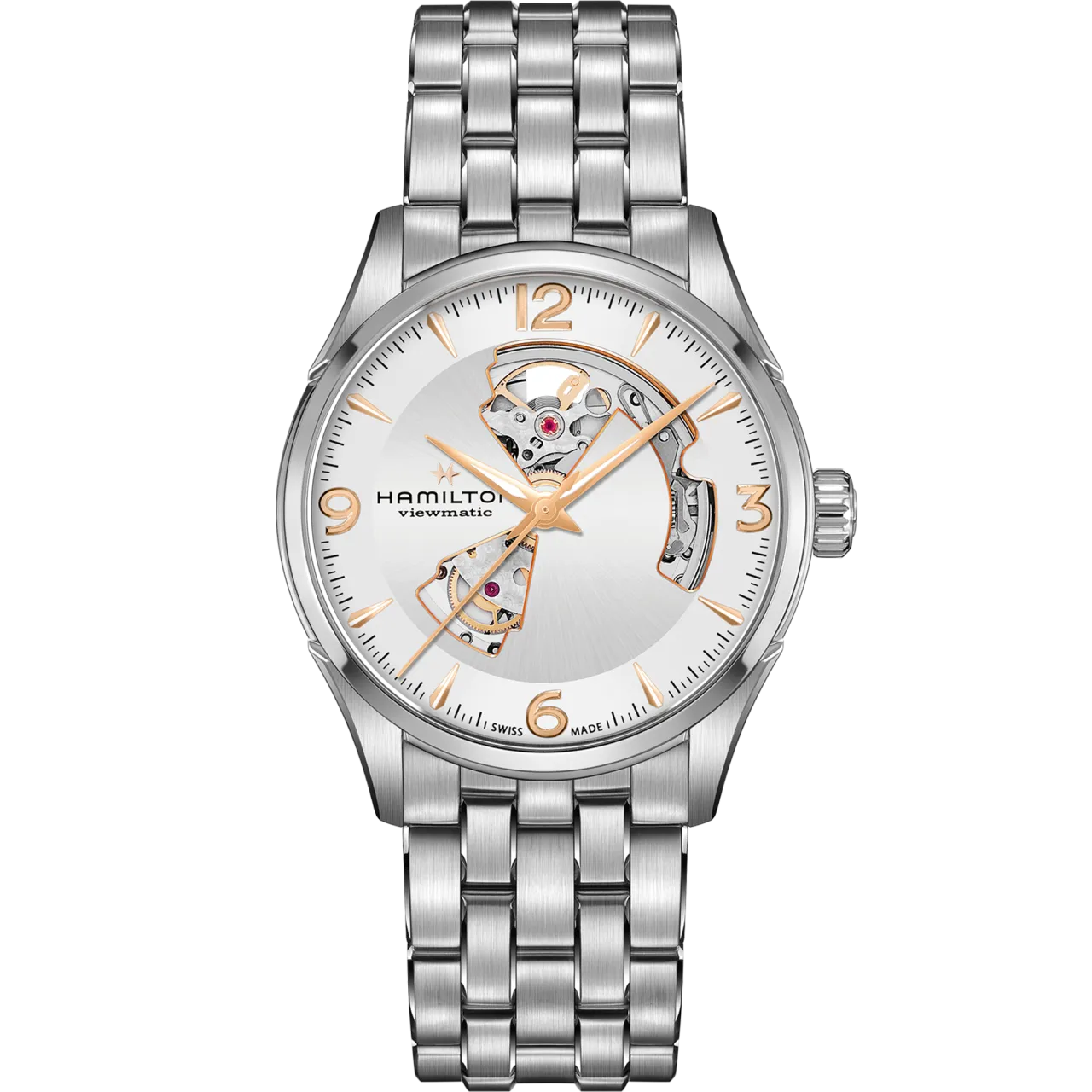 Hamilton Jazzmaster Open Heart Auto Otomatik Gümüş H32705151 detay görseli 1
