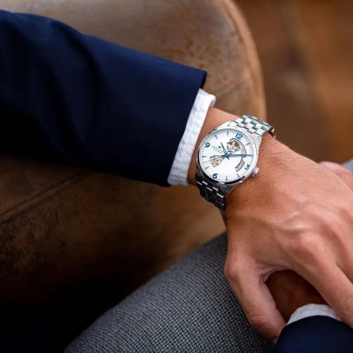 Hamilton Jazzmaster Open Heart Otomatik Gümüş H32705152 detay görseli 5
