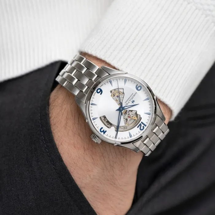 Hamilton Jazzmaster Open Heart Otomatik Gümüş H32705152 detay görseli 1