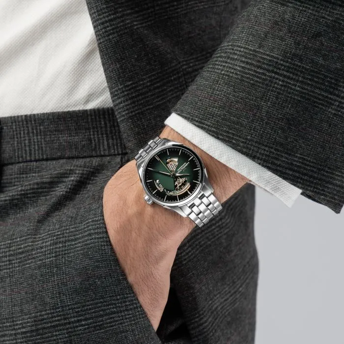 Hamilton Jazzmaster Open Heart Auto Yeşil H32705160 detay görseli 4