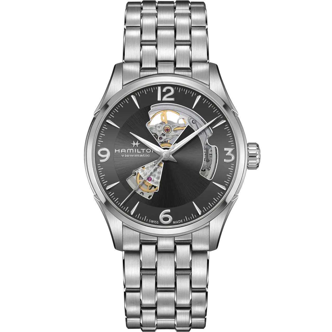 Hamilton Jazzmaster Open Heart Auto Otomatik Grey H32705181 detay görseli 1