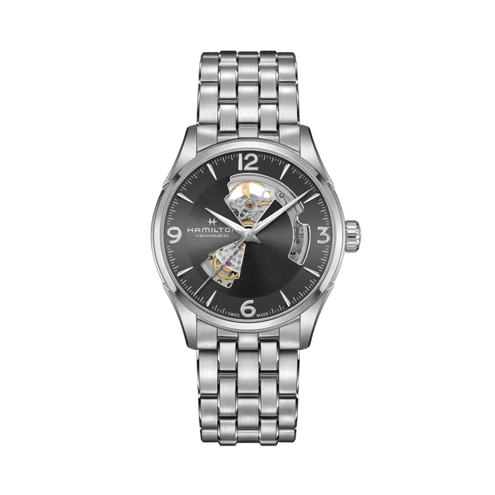Hamilton Jazzmaster Open Heart Auto Otomatik Grey H32705181