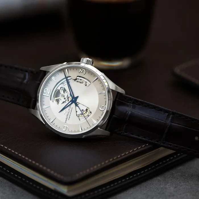 Hamilton Jazzmaster Open Heart Auto Beige H32705521 detay görseli 3