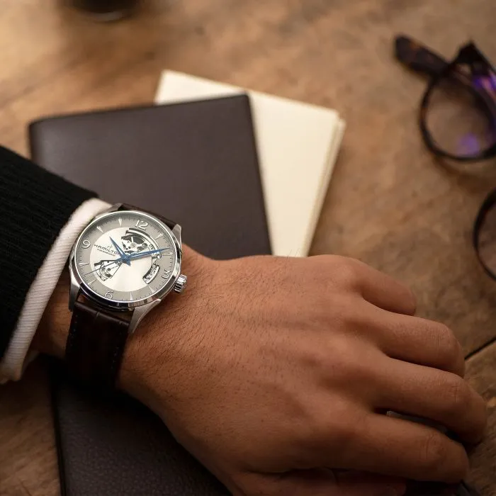 Hamilton Jazzmaster Open Heart Auto Beige H32705521 detay görseli 4