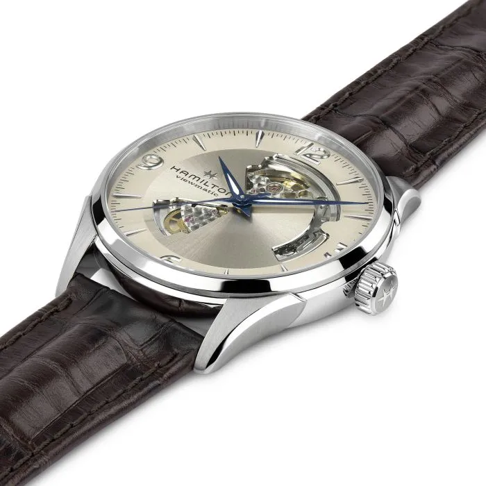 Hamilton Jazzmaster Open Heart Auto Beige H32705521 detay görseli 1