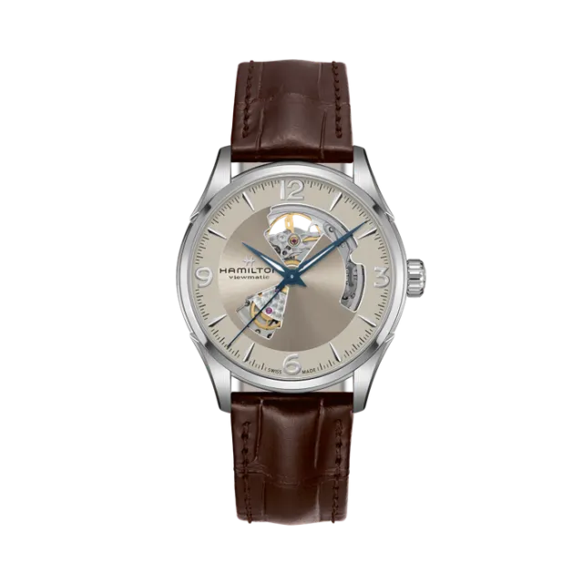 Beğenmek için çift tıkla Hamilton Jazzmaster Open Heart Auto Beige H32705521 Görsel 1