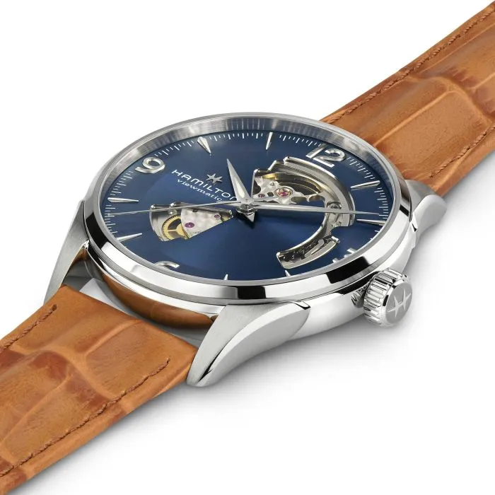 Hamilton Jazzmaster Open Heart Auto Mavi H32705541 detay görseli 3