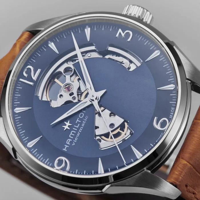 Hamilton Jazzmaster Open Heart Auto Mavi H32705541 detay görseli 1