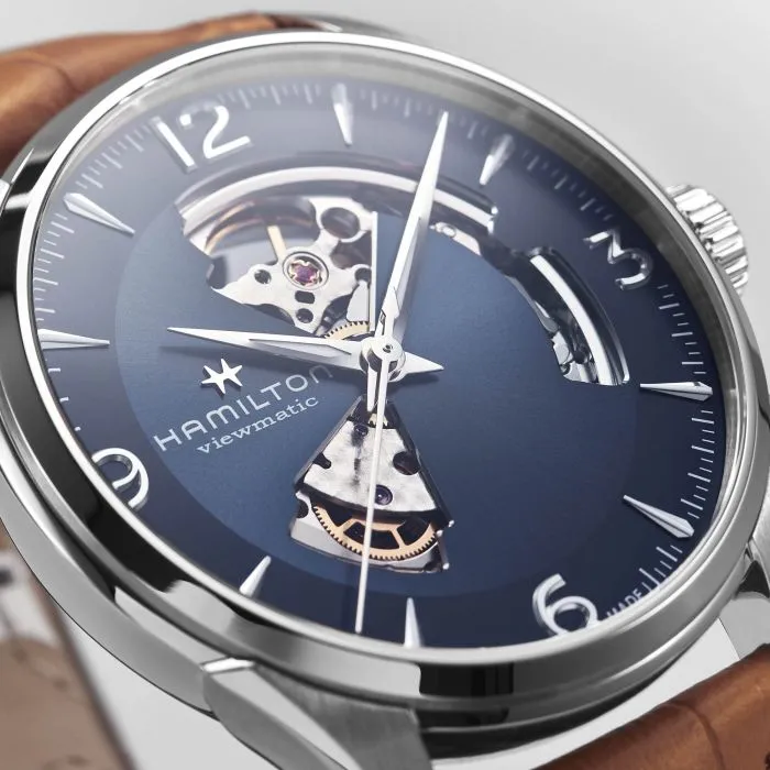 Hamilton Jazzmaster Open Heart Auto Mavi H32705541 detay görseli 2