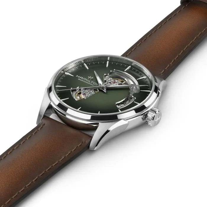 Hamilton Jazzmaster Open Heart Auto Green H32705560 detay görseli 2