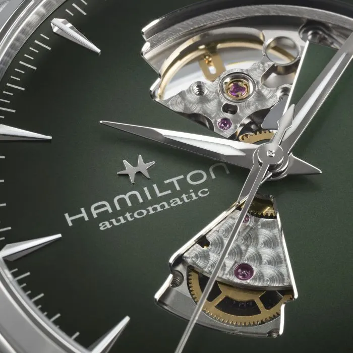 Hamilton Jazzmaster Open Heart Auto Green H32705560 detay görseli 4
