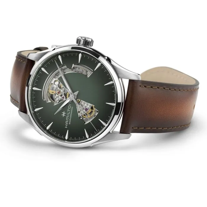 Hamilton Jazzmaster Open Heart Auto Green H32705560 detay görseli 1