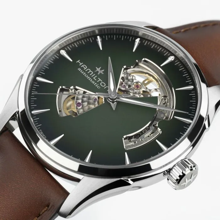 Hamilton Jazzmaster Open Heart Auto Green H32705560 detay görseli 3