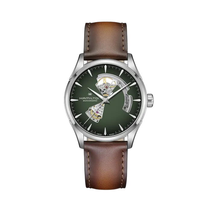 Hamilton Jazzmaster Open Heart Auto Green H32705560