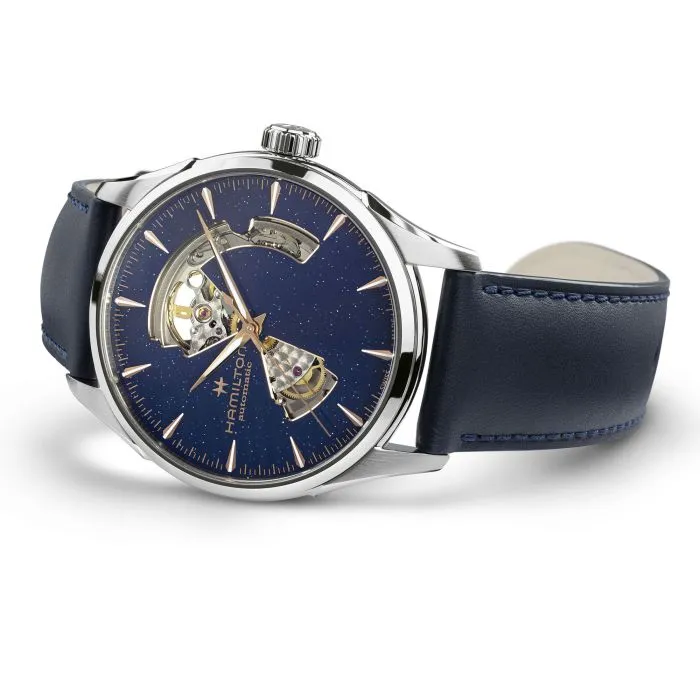 Hamilton Jazzmaster Open Heart Auto Mavi H32705640 detay görseli 4